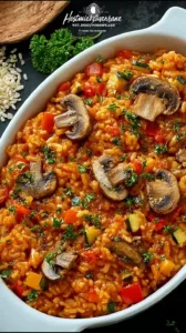 Leckeres Ofen-Risotto direkt aus dem Ofen serviert