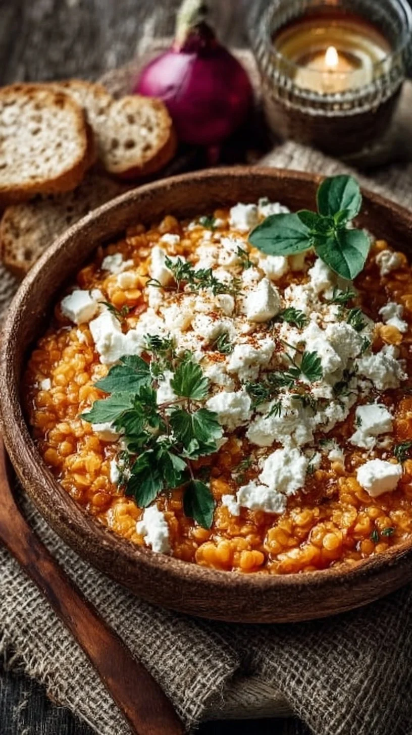 Rote-Linsen-Salat mit Feta