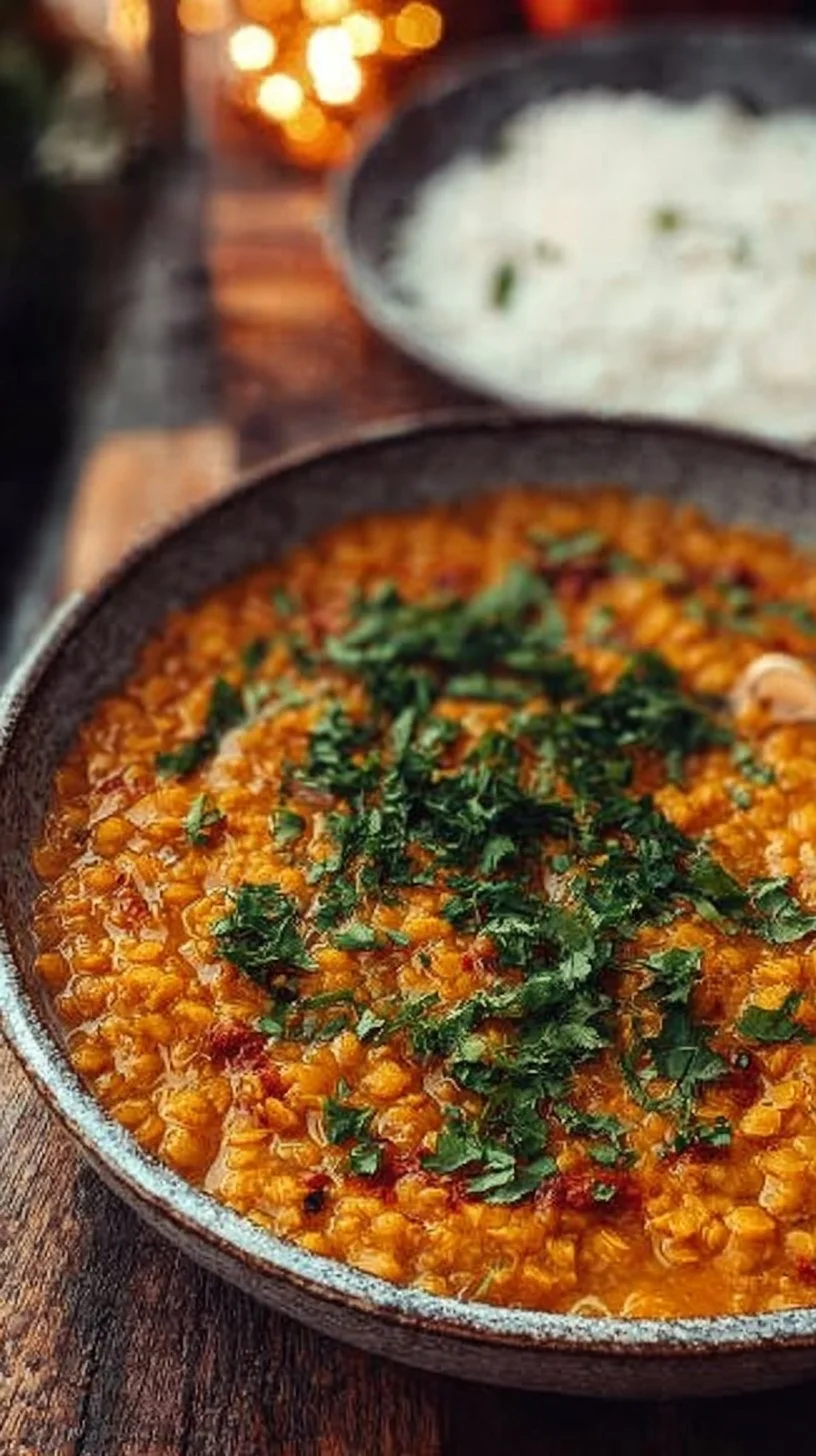 Rotes Linsencurry mit Kokosmilch