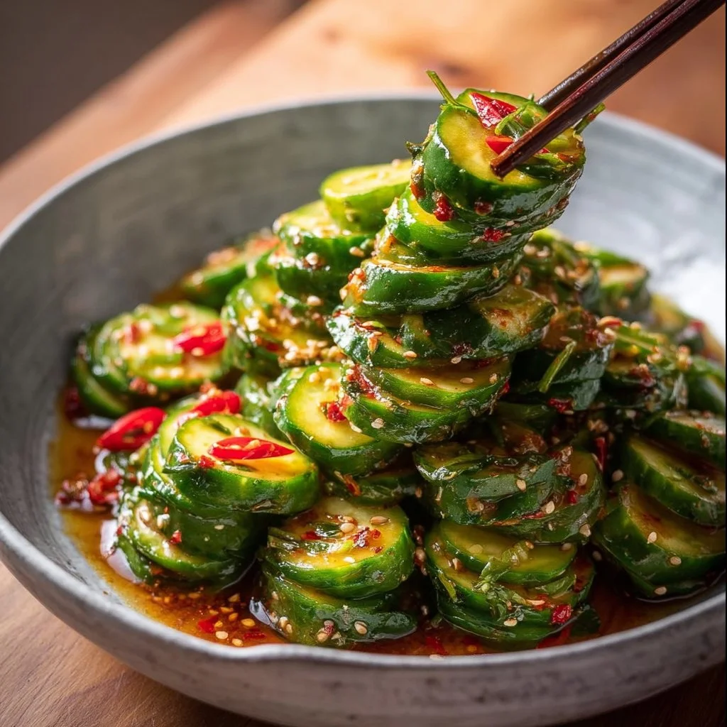 Scharfer asiatischer Gurkensalat