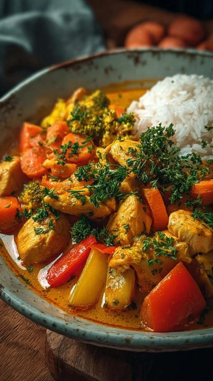 Schnelles Hähnchencurry mit Gemüse