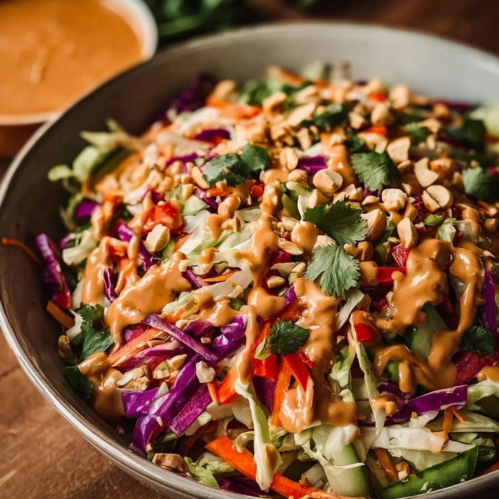 Thai Crunch-Salat CPK-Nachmache (mit Erdnuss-Ingwer-Sauce)