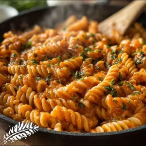Leckere Tomatennudeln mit frischen Kräutern und Parmesan