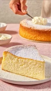 Leckerer 6 Minuten Quarkkuchen mit Pudding auf einem Teller serviert.