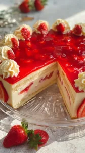 Weltbestes Erdbeerkuchen Rezept mit frischen Erdbeeren und Sahne
