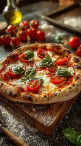 Begeisternde Authentische Neapolitanische Pizza mit frischen Zutaten