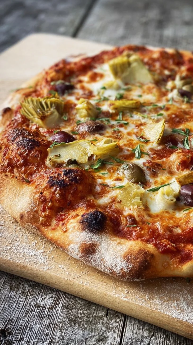 Leckere, perfekt gebackene Pizza mit frischen Zutaten