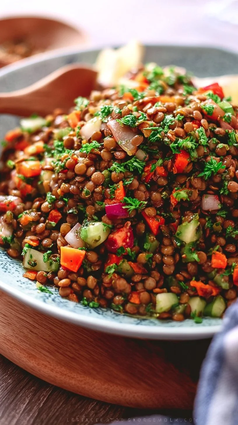 Erfrischender Linsensalat