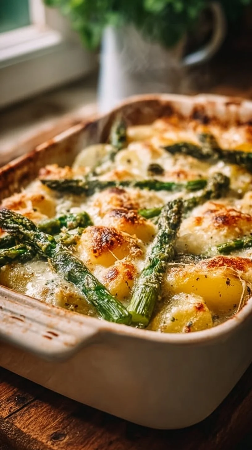 Grüner Spargel-Kartoffel-Auflauf