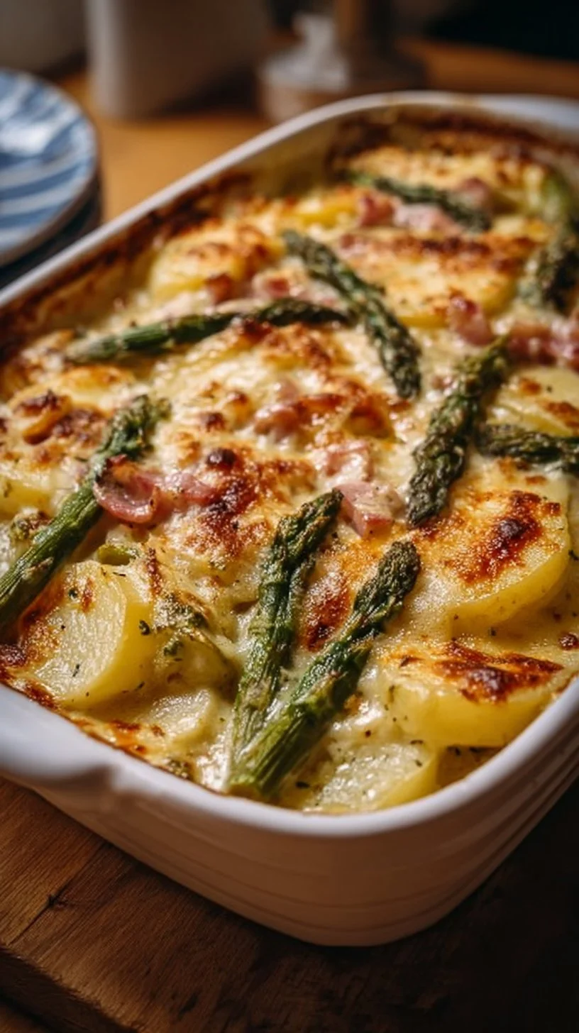Kartoffel-Spargel-Gratin