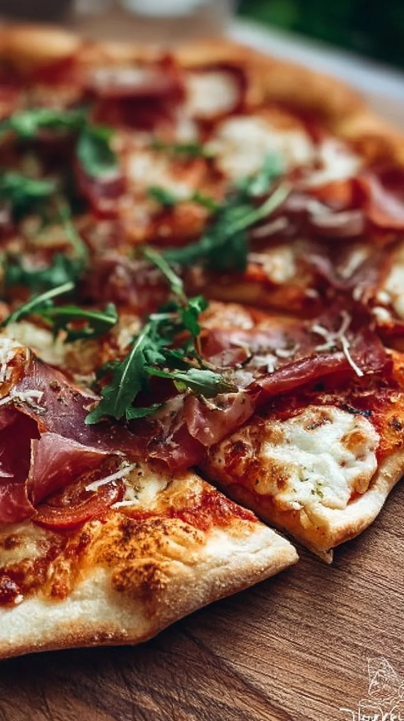 Pizza mit selbstgemachtem Teig
