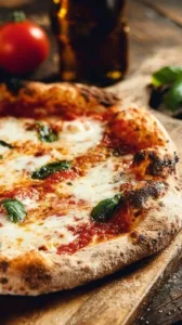 Rezept für Pizzateig ohne Hefe auf einem Küchentisch