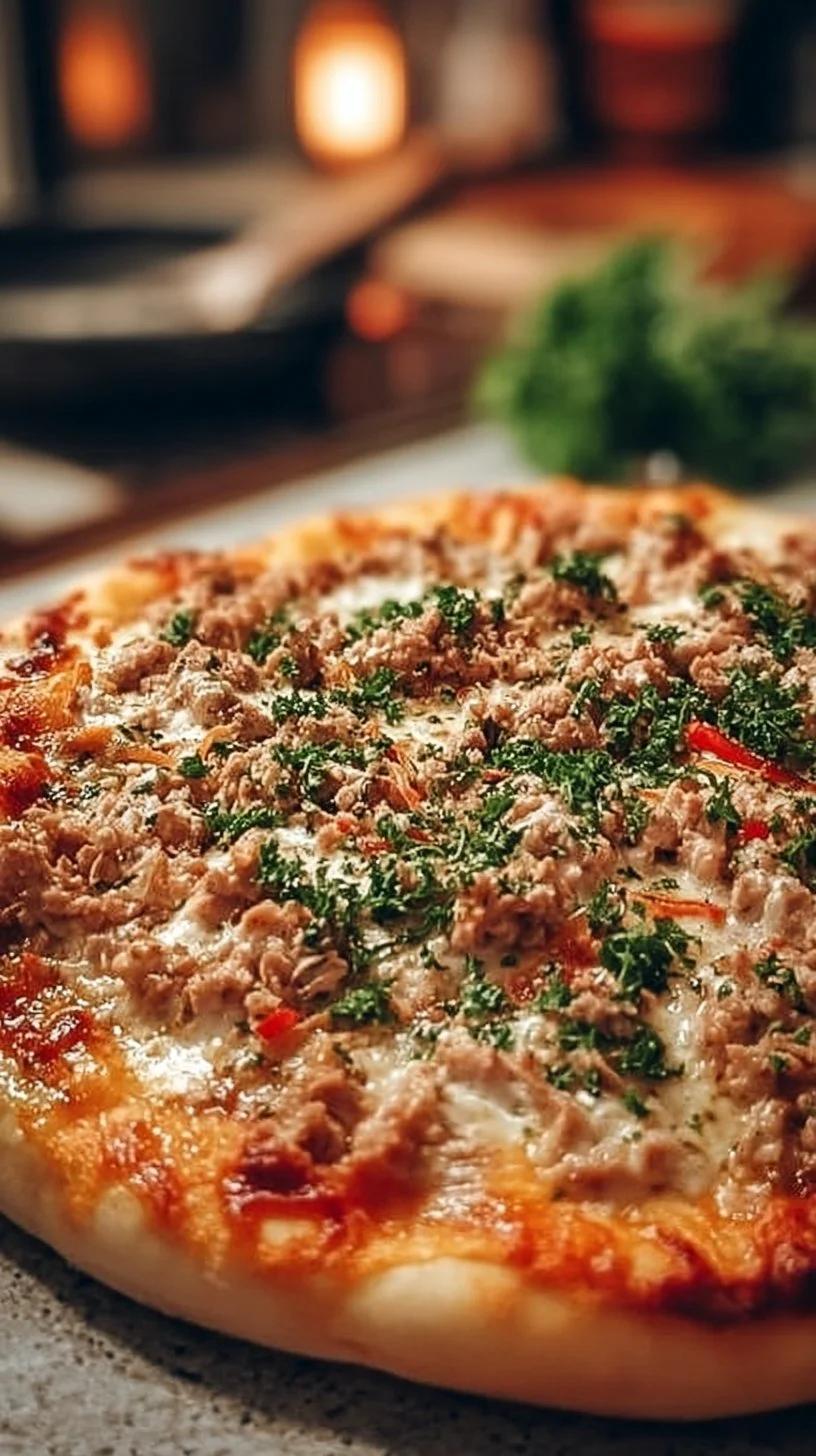 Quark-Öl-Teig-Pizza mit Thunfisch-Creme