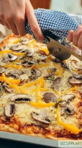Rezept für Pizzateig aus drei Zutaten auf einem Holzbrett