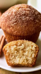 Frisch gebackene Apfelsauce Muffins auf einem Teller
