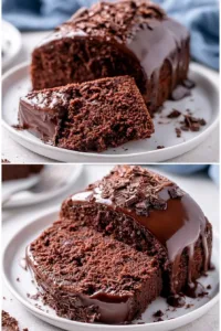 Saftiger Schokokuchen auf einem Teller, ideal für Schokoladenliebhaber