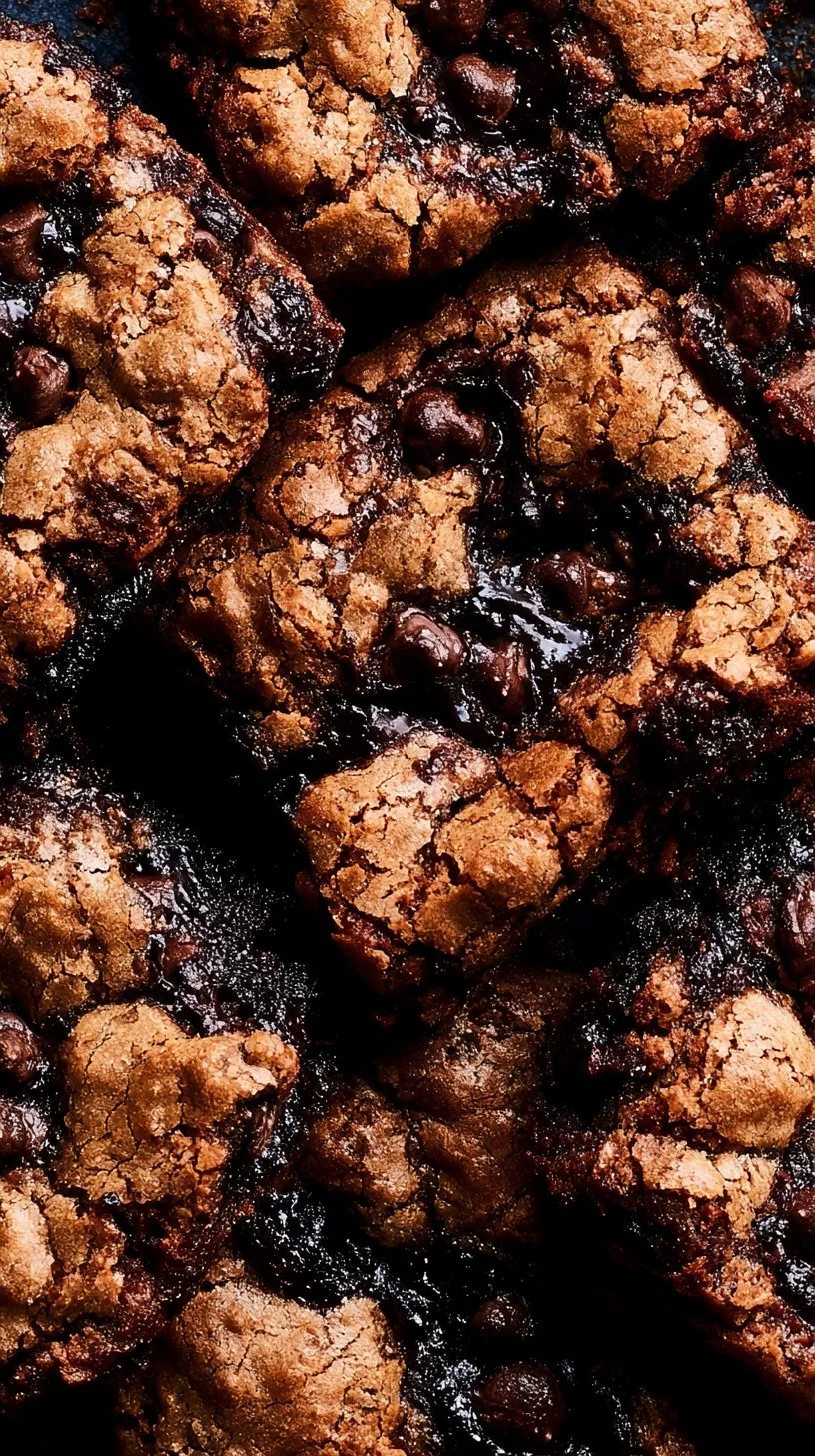 Ein Teller mit köstlichen Braune Butter Brookies, die Brownies und Cookies kombinieren.