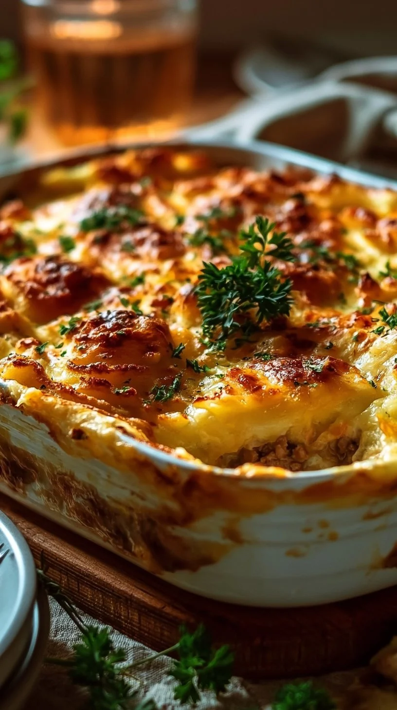 Cremiger Hackfleisch- und Kartoffelauflauf für Genießer