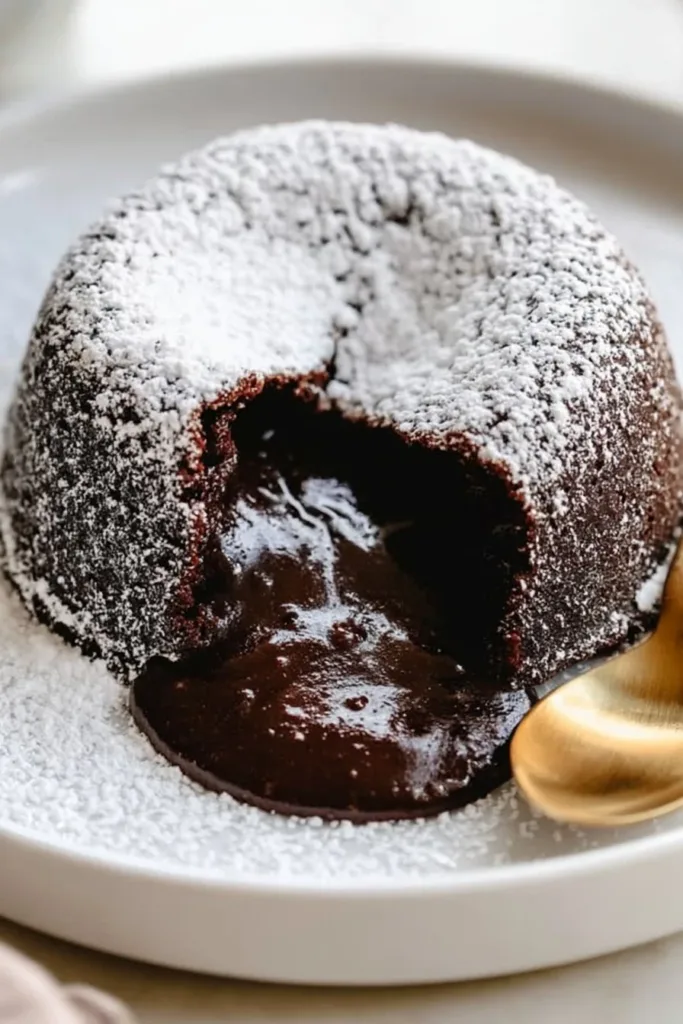 Schokoladen-Lava-Kuchen ohne Ei, perfekt für Schokoladenliebhaber