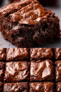 Fudelige Brownies frisch aus dem Ofen, perfekt für Schokoladenliebhaber.