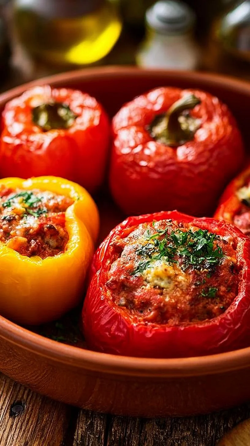 Gefüllte Paprika aus dem Ofen