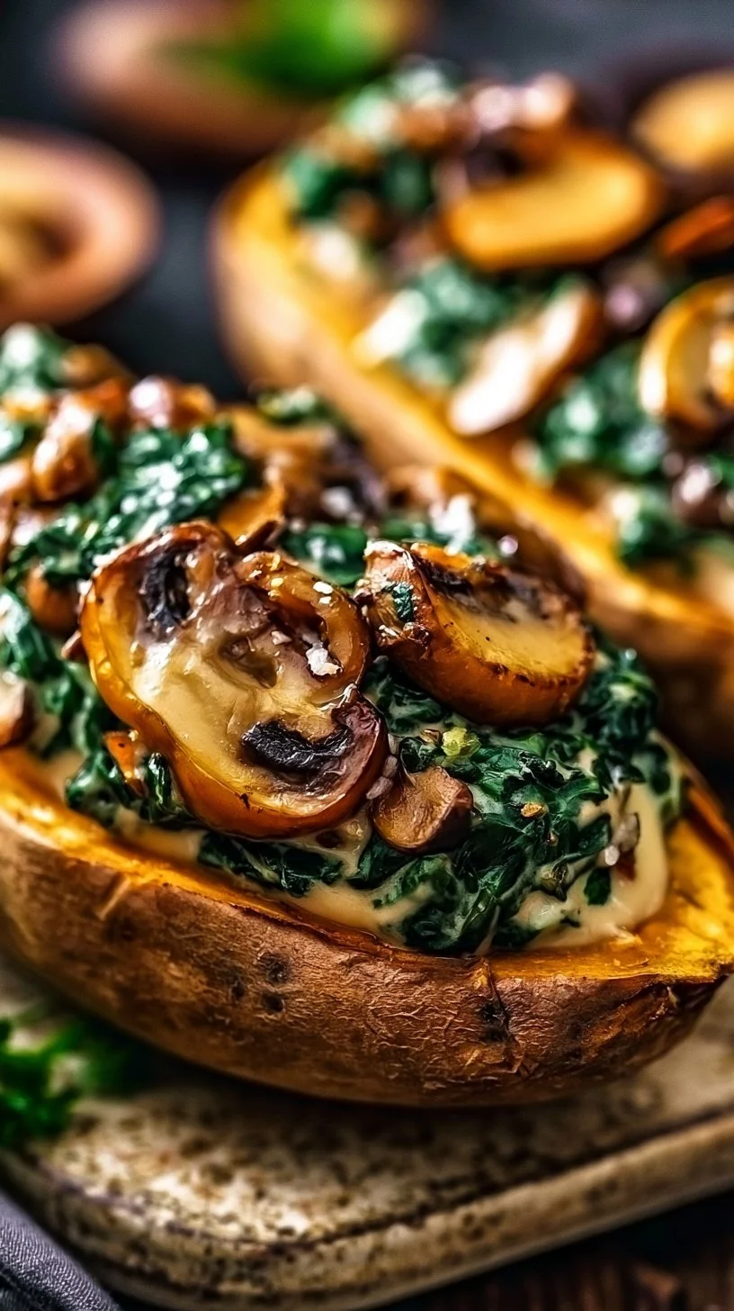 Gefüllte Süßkartoffeln mit Champignons und Spinat: Ein Unglaubliches Ultimatives Rezept