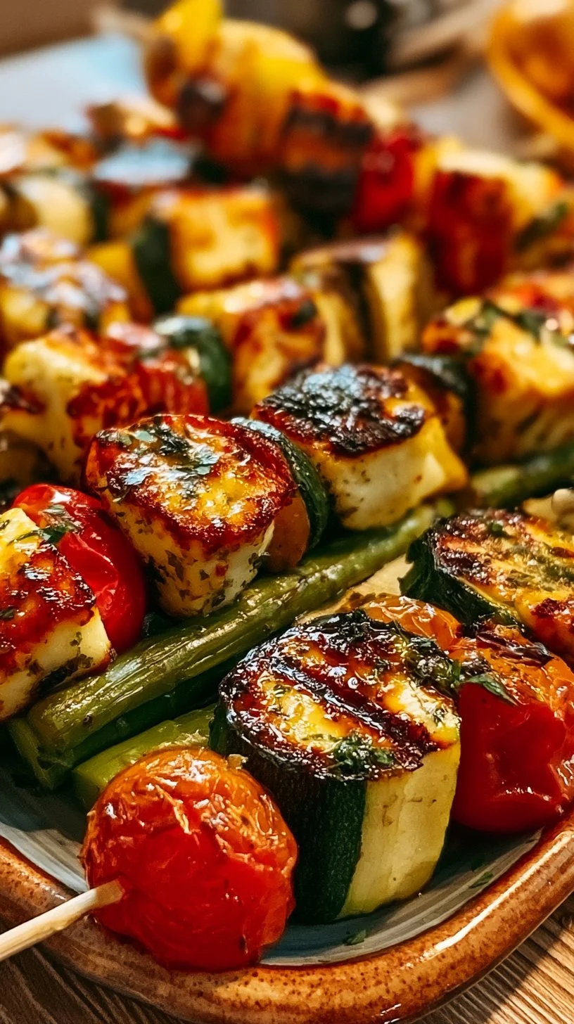 Halloumi Gemüse Spieße