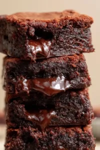 Leckere hausgemachte Brownies mit Schokolade und Nüssen