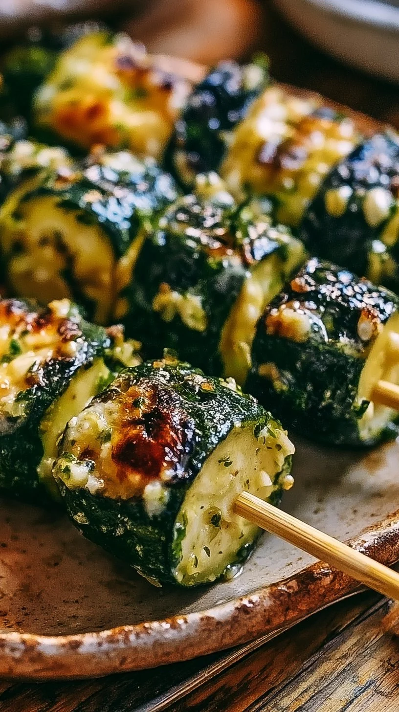 Knoblauch-Butter-Zucchini-Spieße