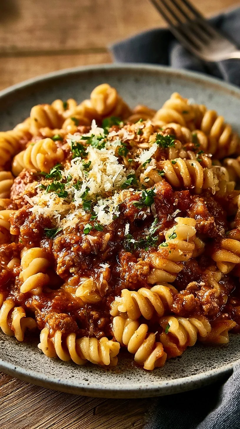 Leckerer Nudelauflauf mit Hackfleisch, frisch gebacken und appetitlich angerichtet.