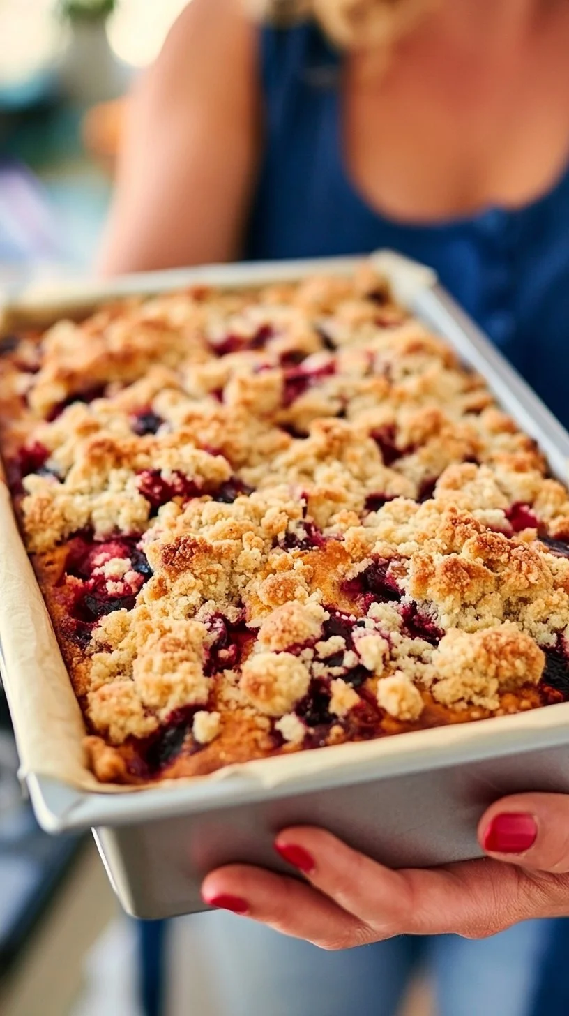Pflaumenkuchen mit Streusel auf einem Teller, frisch gebacken und appetitlich dekoriert