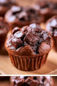 Leckere selbstgemachte Schoko Muffins mit Schokoladenstückchen