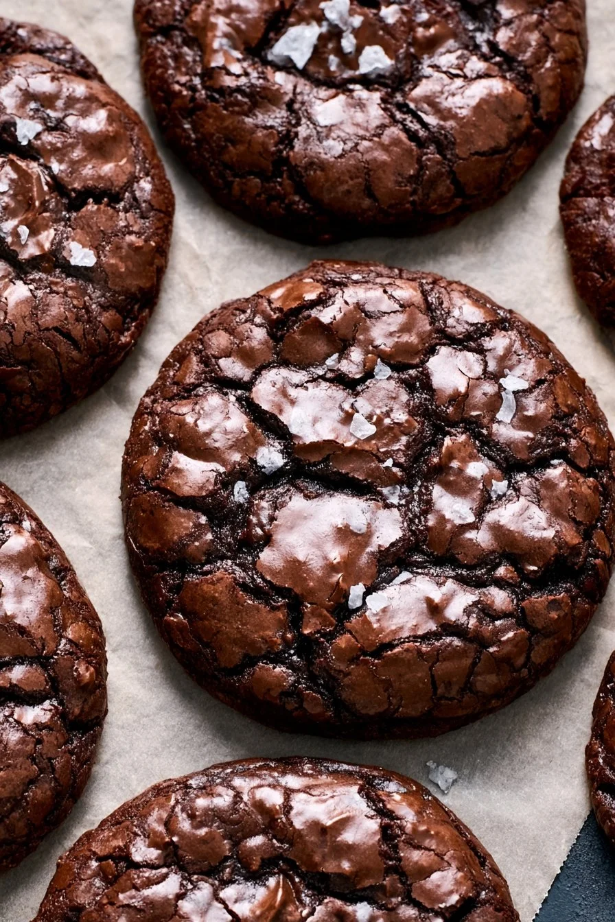 Leckere Schokoladen-Brownie-Kekse auf einem Teller