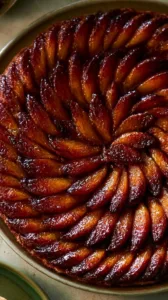 Frischer Zwetschgenkuchen auf einem Teller serviert