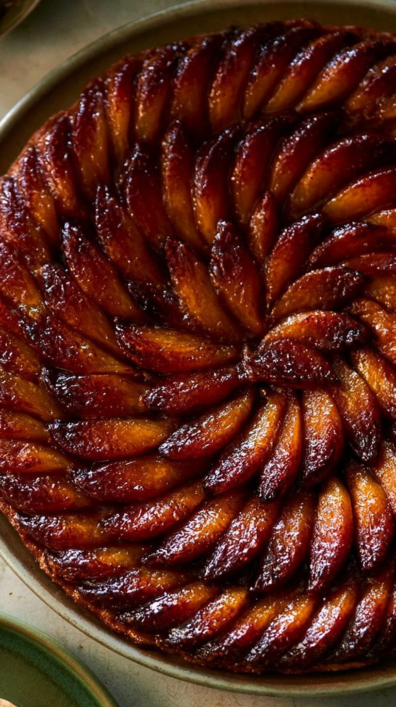 Frischer Zwetschgenkuchen auf einem Teller serviert