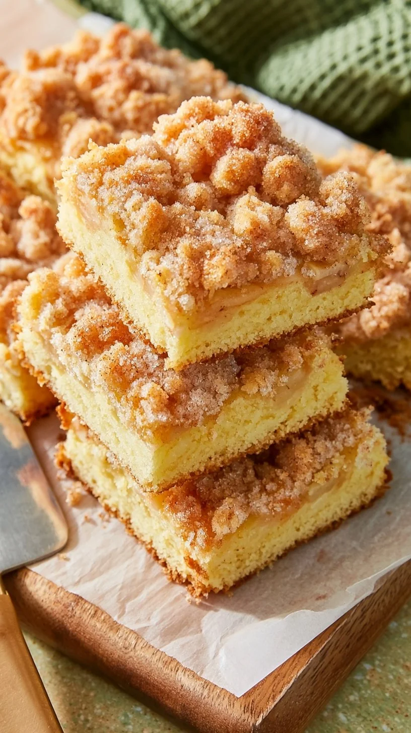 Apfelkuchen vom Blech mit frischen Äpfeln und Zimt
