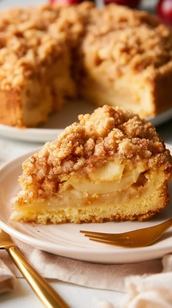 Veganer Apfelkuchen mit frischen Äpfeln und einer goldenen Kruste